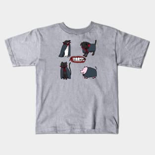 Cute Animals Halloween Horror Vampire Kids T-Shirt